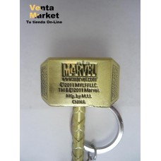 Llavero martillo de Thor dorado